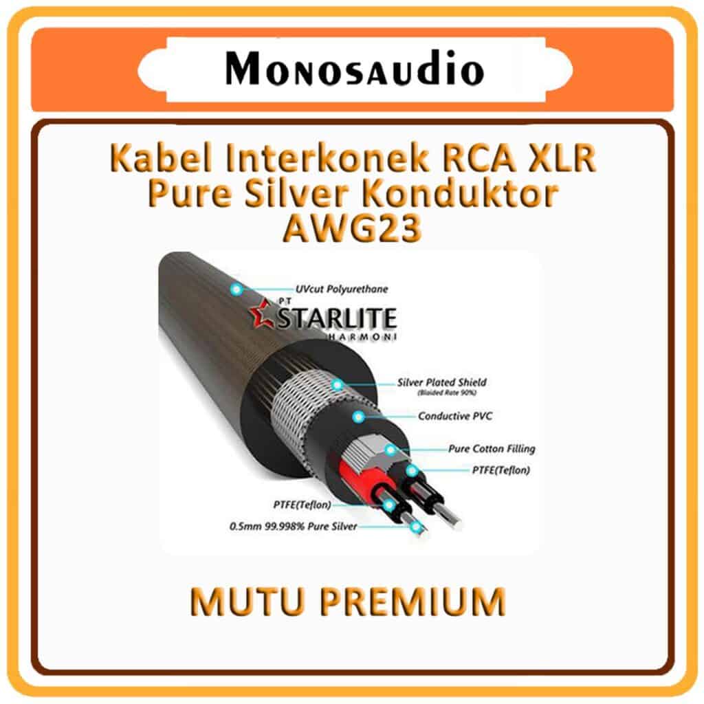 Kabel Interkonek RCA XLR Pure Silver Konduktor