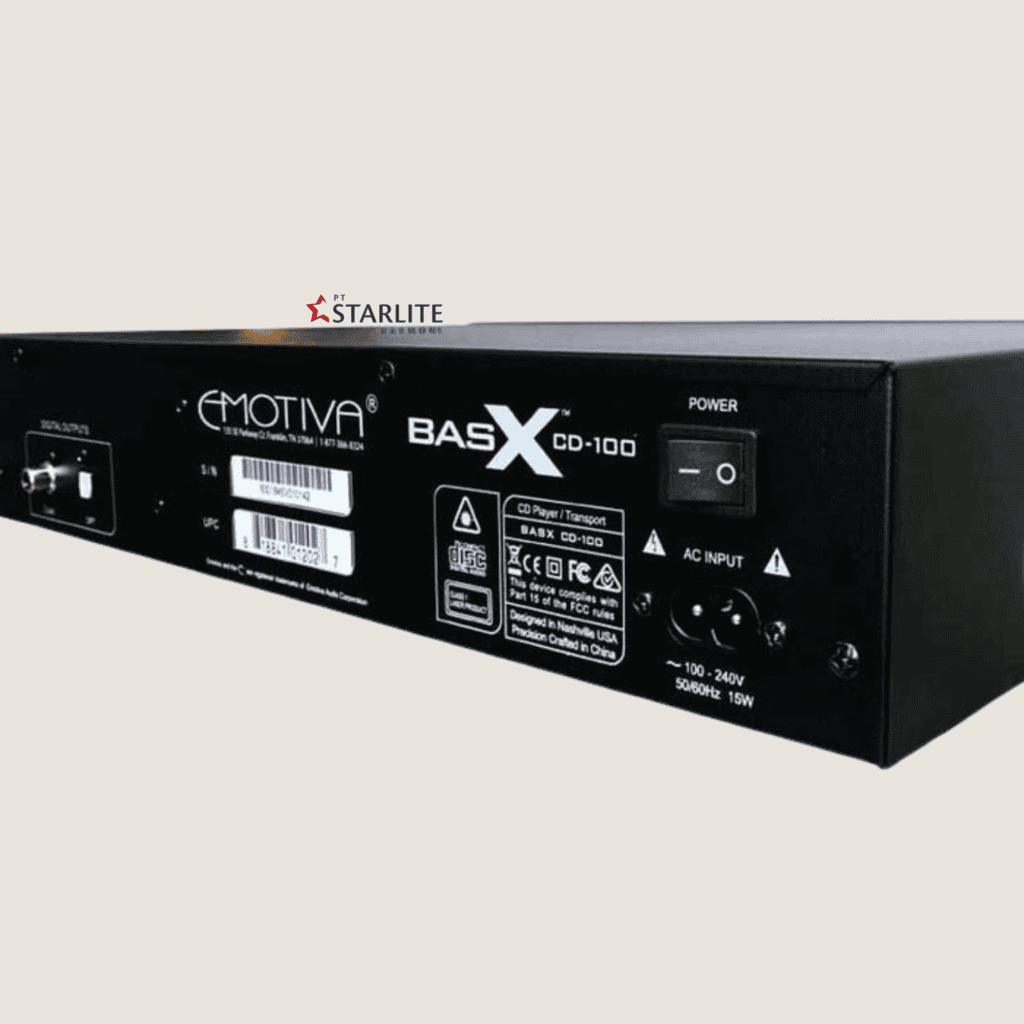 CD Player Emotiva CD-100 tampak belakang