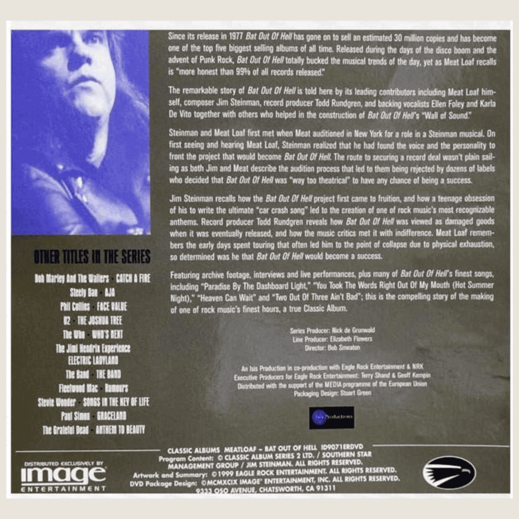 DVD Video Musik - Meat Love - Bat Out Of Hell