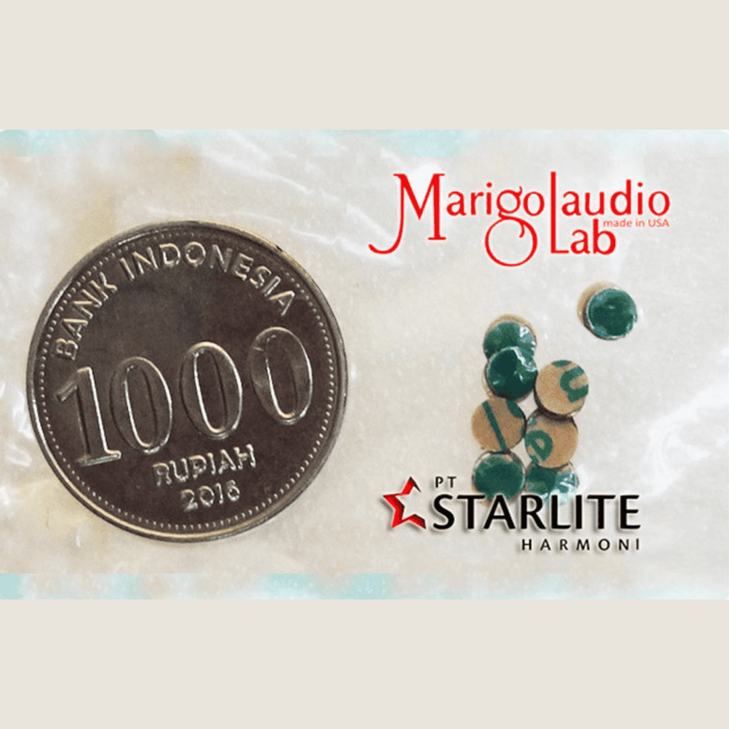 Micro Series Damping Dots - 3mm Green Dots - set of 8 - Marigo Audio