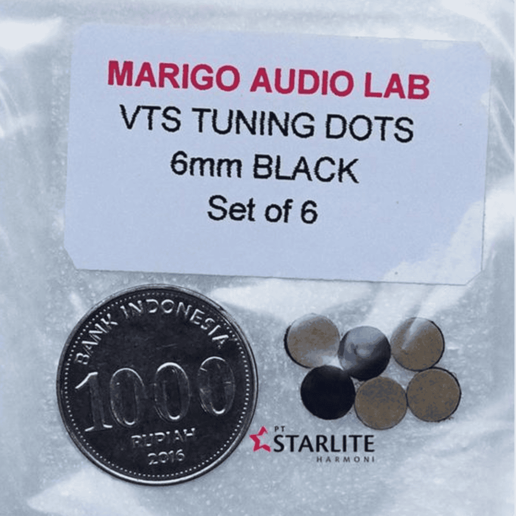 Micro Series Damping Dots - 6 mm Black Dots- set of 6 - Marigo Audio