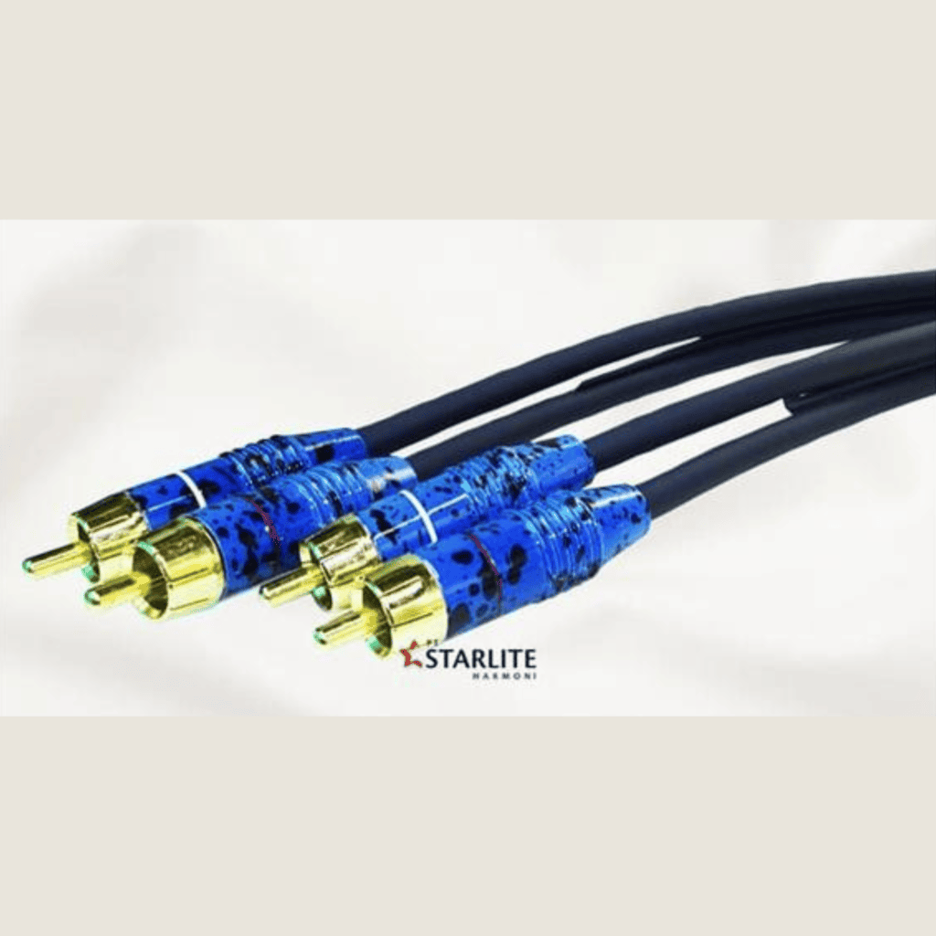 VAN DAMME - LCOFC Twin Interconnect Cable / RCA Cable + Jack Biru