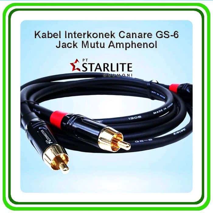 Canare GS-6 Kabel Interkonek Kabel RCA Hitam Jack Mutu Amphenol
