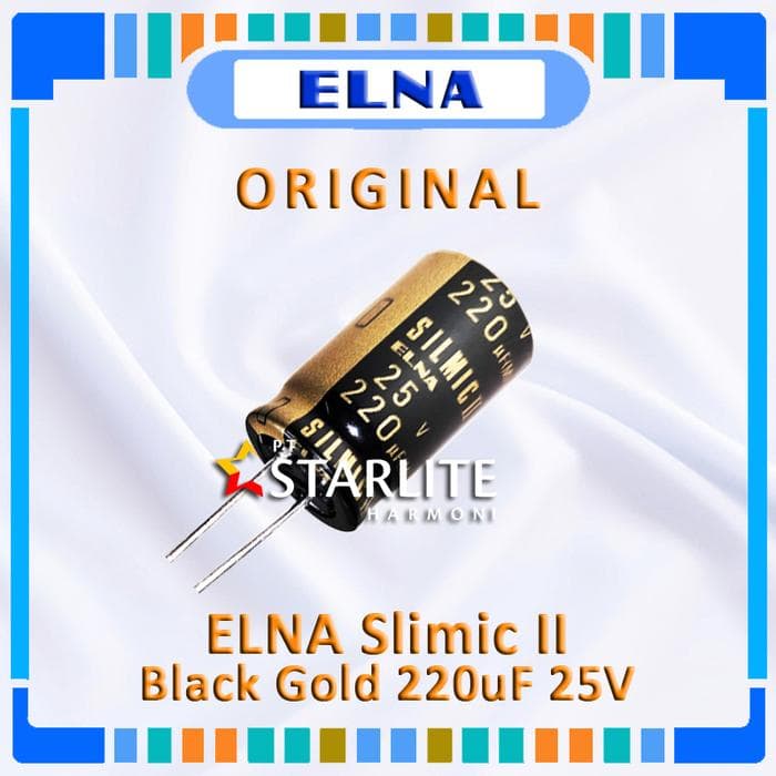 ELNA Slimic II Black Gold 220uF/25 Volt