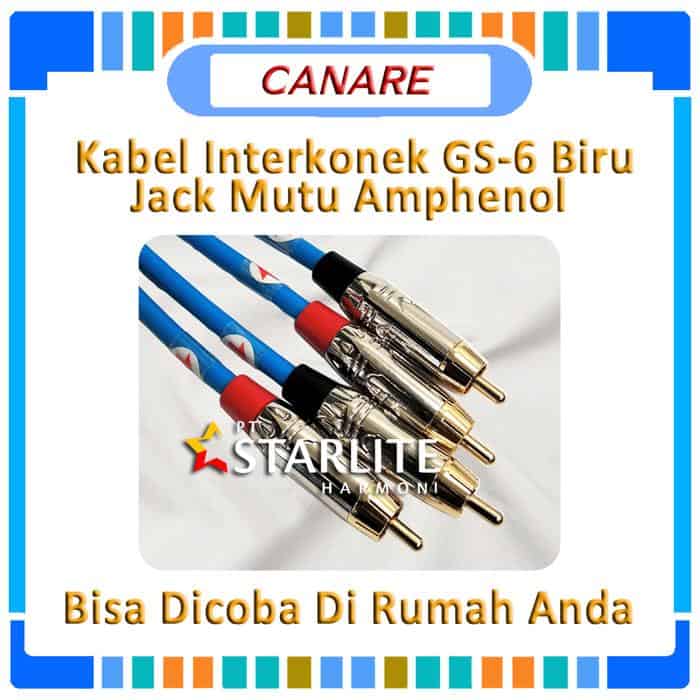 Kabel RCA Kabel Interkonek Canare GS-6 ORI Jepang Jack Mutu Amphenol 1.5 m