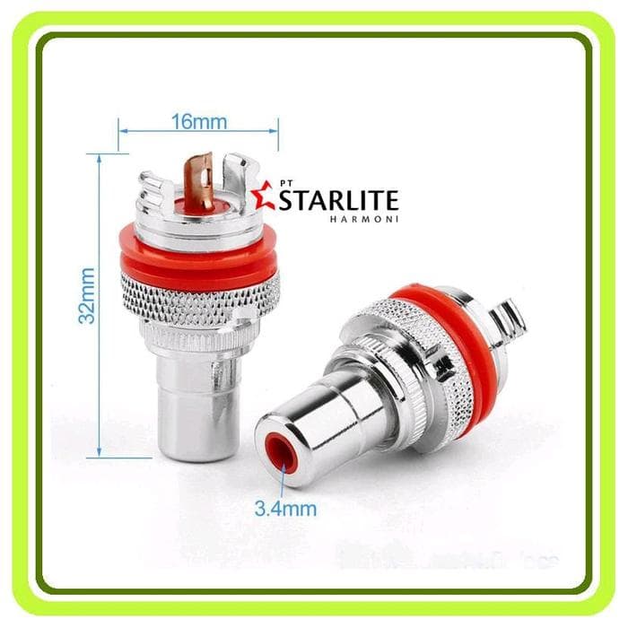 Konektor/Soket Input RCA Rhodium