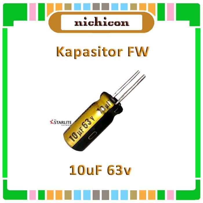 Capasitor Nichicon FW 10 - 47 uF / 63 V - Kapasitor FW - 10 uF