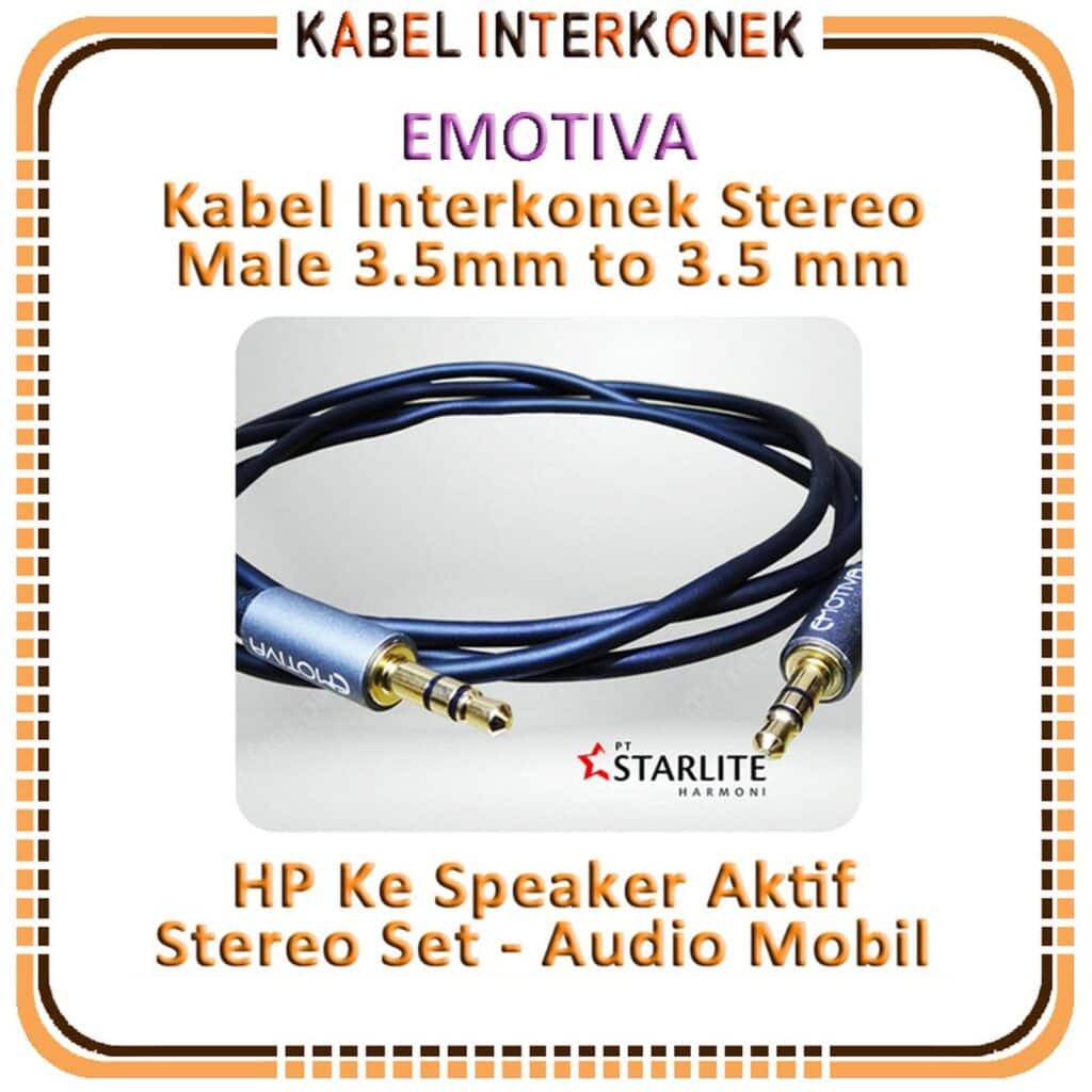 Kabel RCA Interkonek Audio EMOTIVA Kabel Stereo Male 3.5mm to 3.5 mm