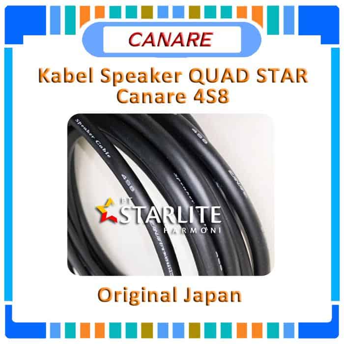 CANARE 4S8 BLACK Single-Biwire QUAD-STAR 4S8 Kabel Speaker 6.5 Meter