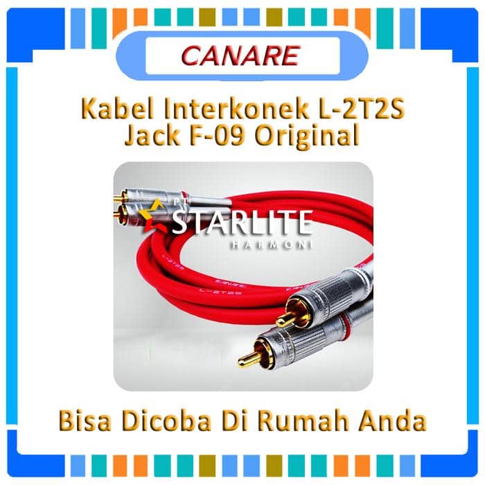 Canare L-2T2S Kabel Interkonek Kabel RCA Jack F-09 Original
