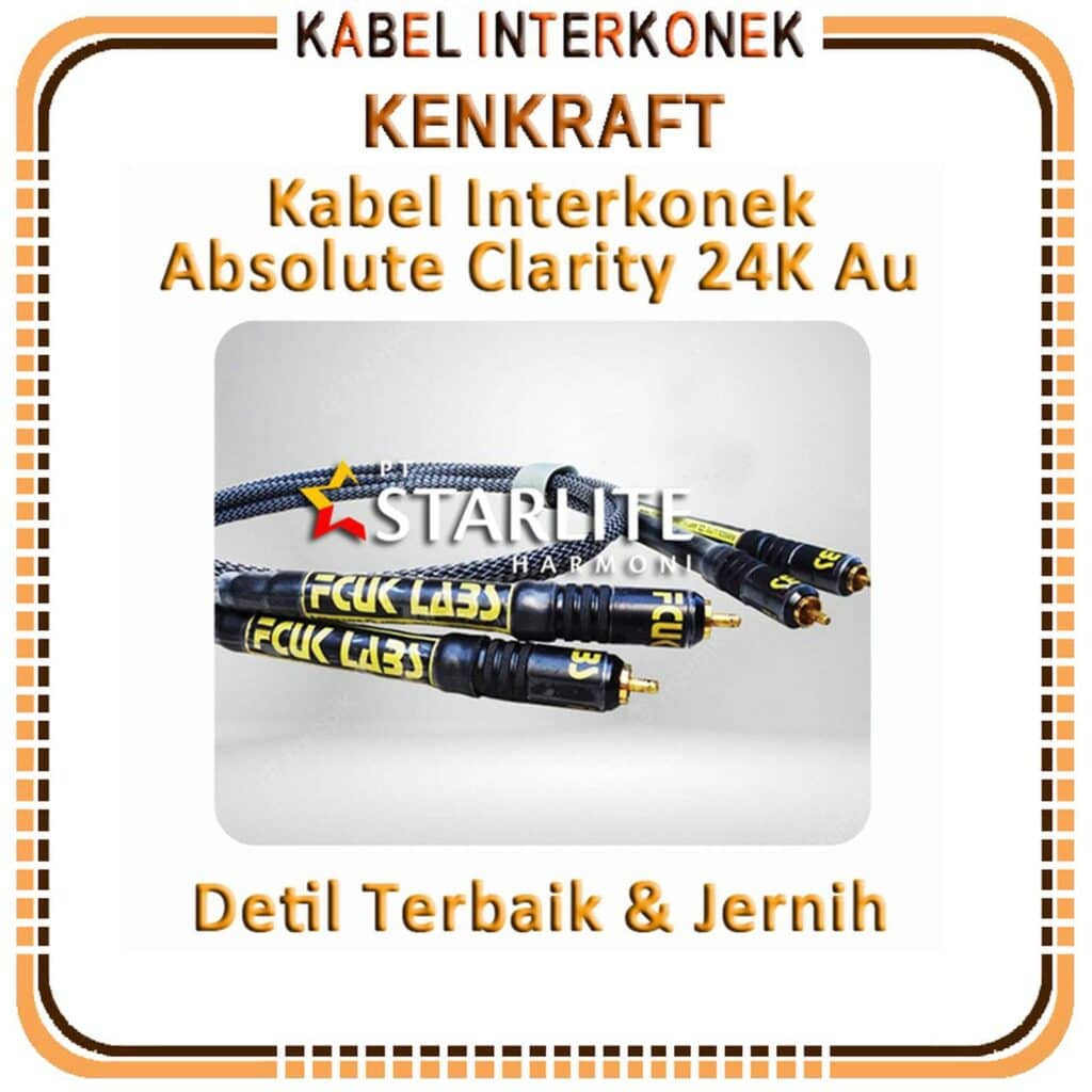 Kabel Interkonek / Kabel RCA FCUK Absolute Clarity 24K Au 1.2 Meter
