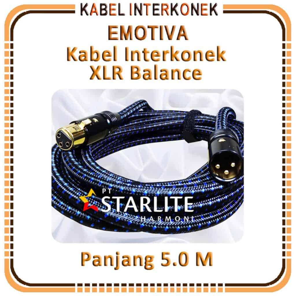Kabel Interkonek Kabel RCA Balance EMOTIVA XLR Panjang 5.0 Meter