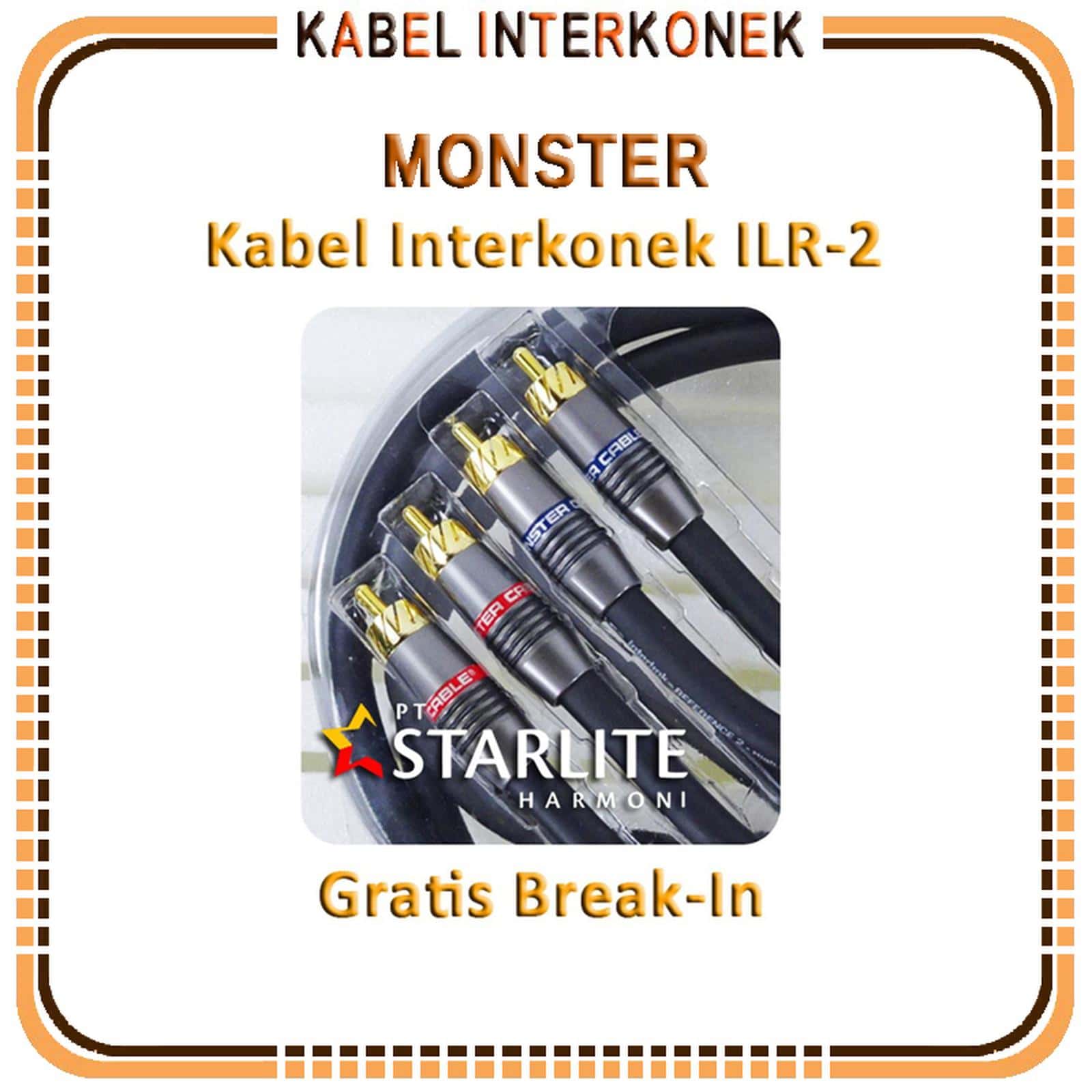Kabel Interkonek Kabel RCA Monster ILR2 Panjang 1.0 Meter