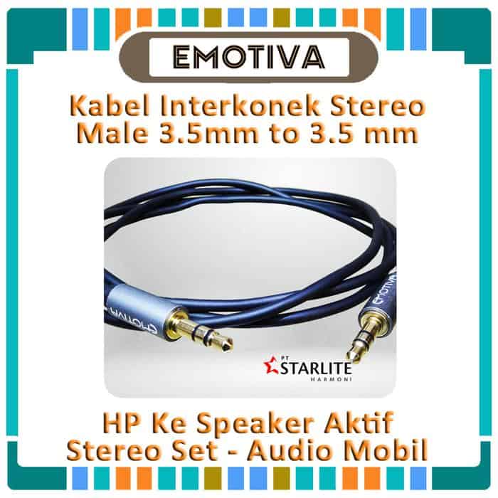 Kabel RCA Interkonek Audio EMOTIVA Kabel Stereo Male 3.5mm to 3.5 mm