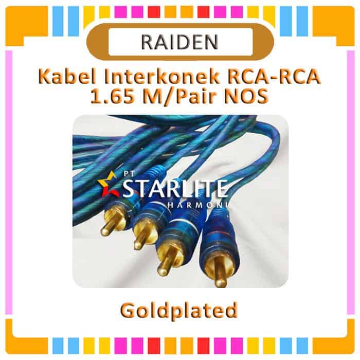 Kabel RCA Kabel Interkonek Audio Raiden Goldplated NOS