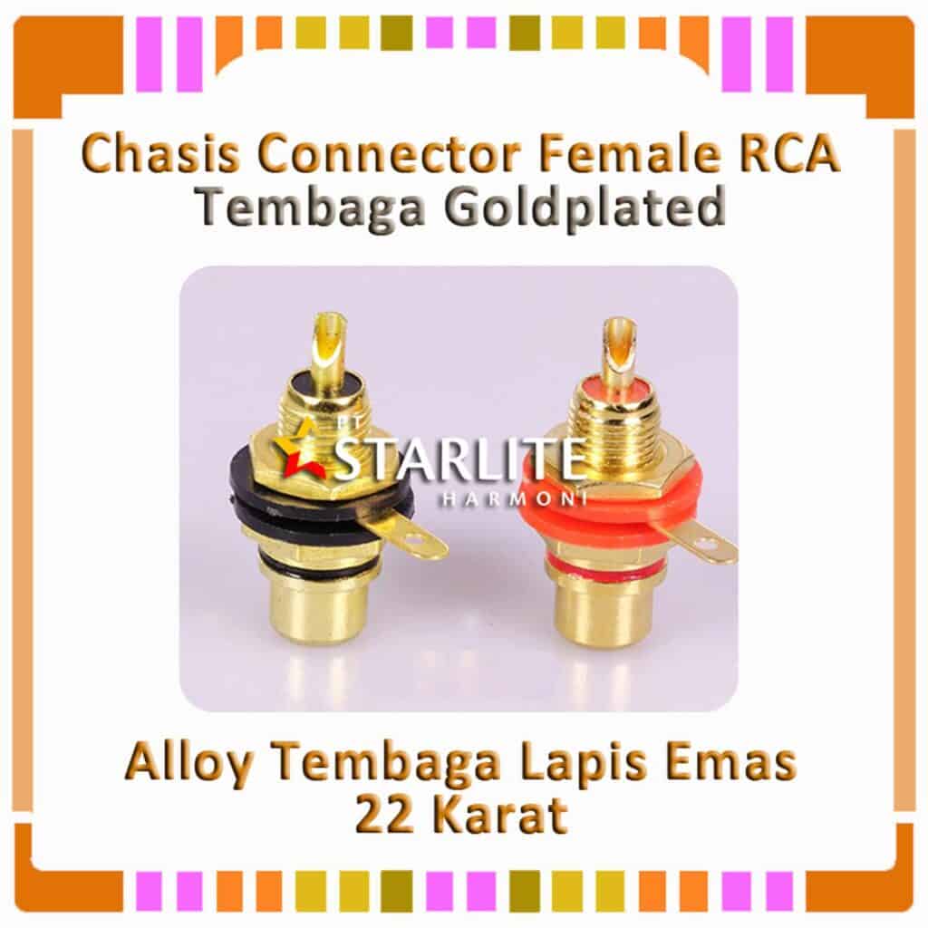 Connector Female RCA - Box/Chasis Tembaga Goldplated