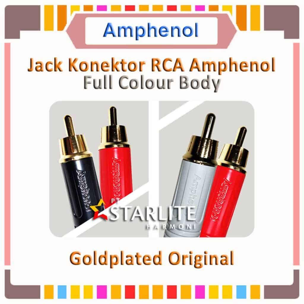 Jack Konektor RCA Amphenol Full Colour Body
