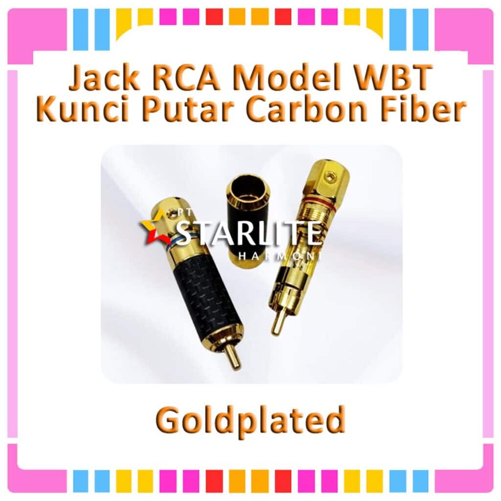 RCA Goldplated Model WBT Kunci Putar Carbon Fiber