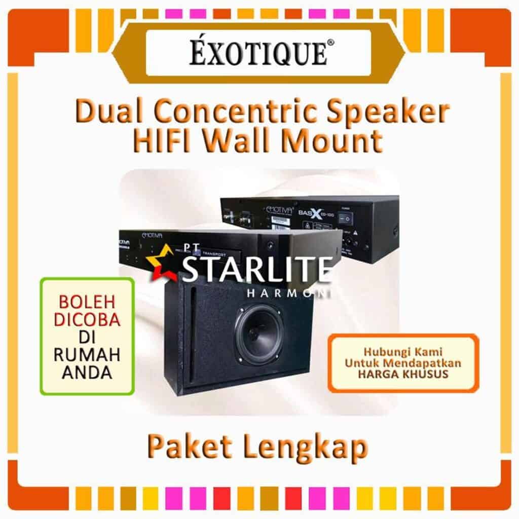 EXOTIQUE Dual-Concentric Speaker HIFI Wall Mount - Paket Lengkap