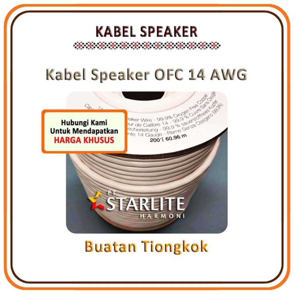 Kabel Speaker OFC - 14 AWG - diameter 1.63 mm