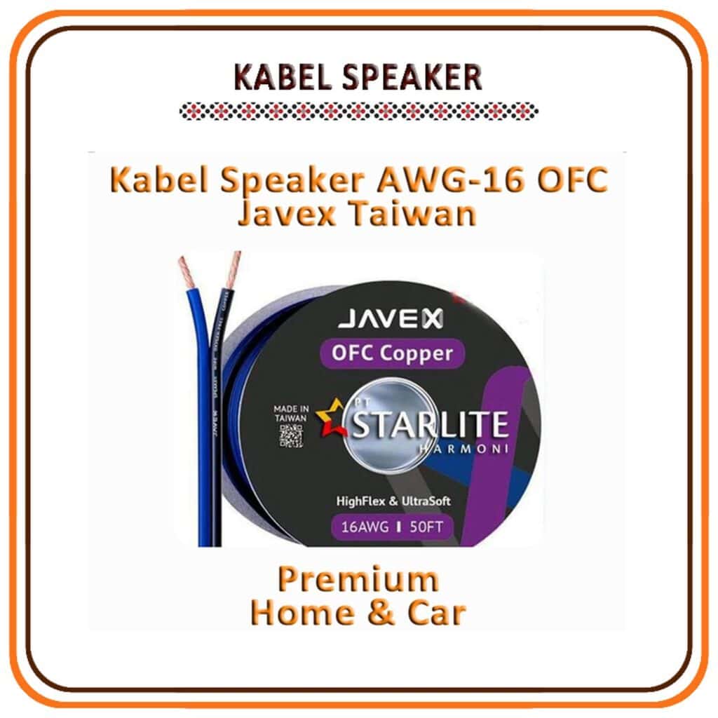 Kabel Speaker premium AWG16 OFC Javex Taiwan
