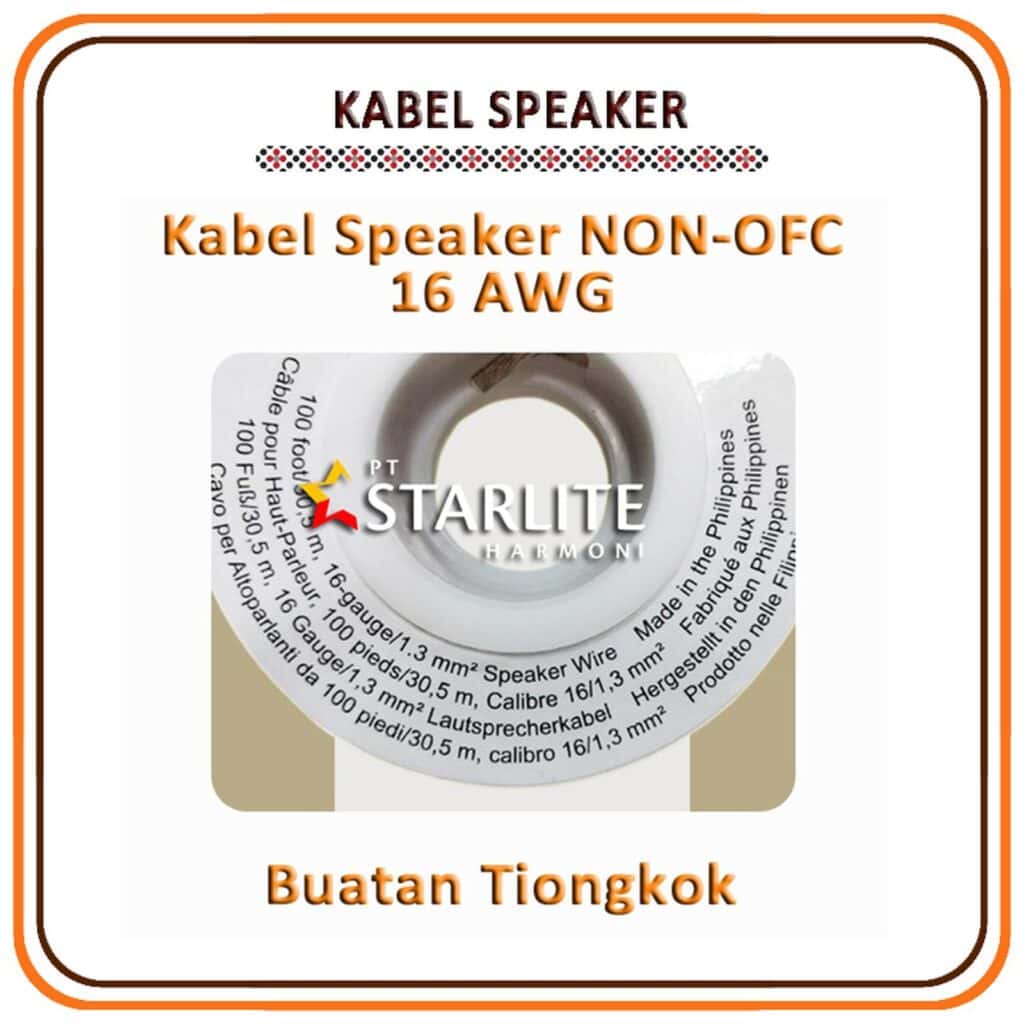 Kabel Speaker Standar NON-OFC 16 AWG