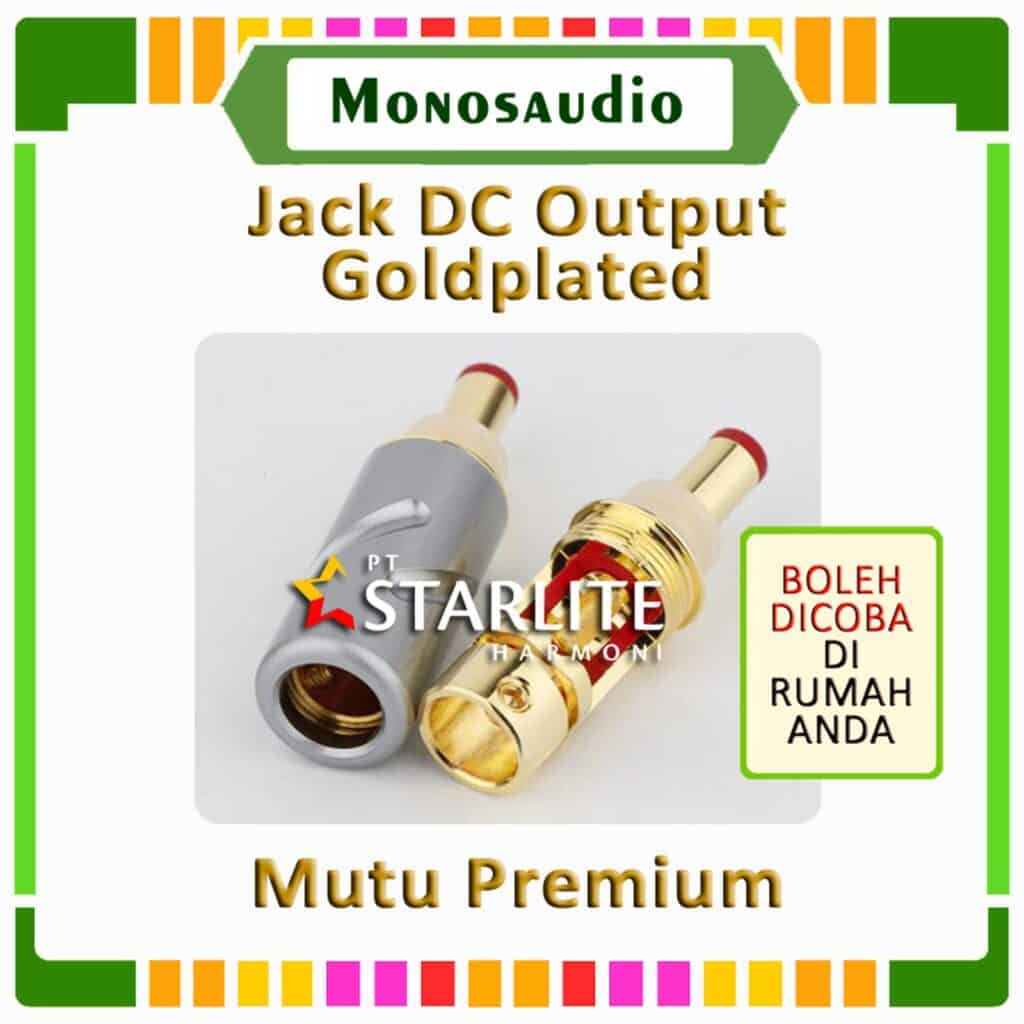 Jack DC Output Konektor Plug Goldplated - DC 21 G