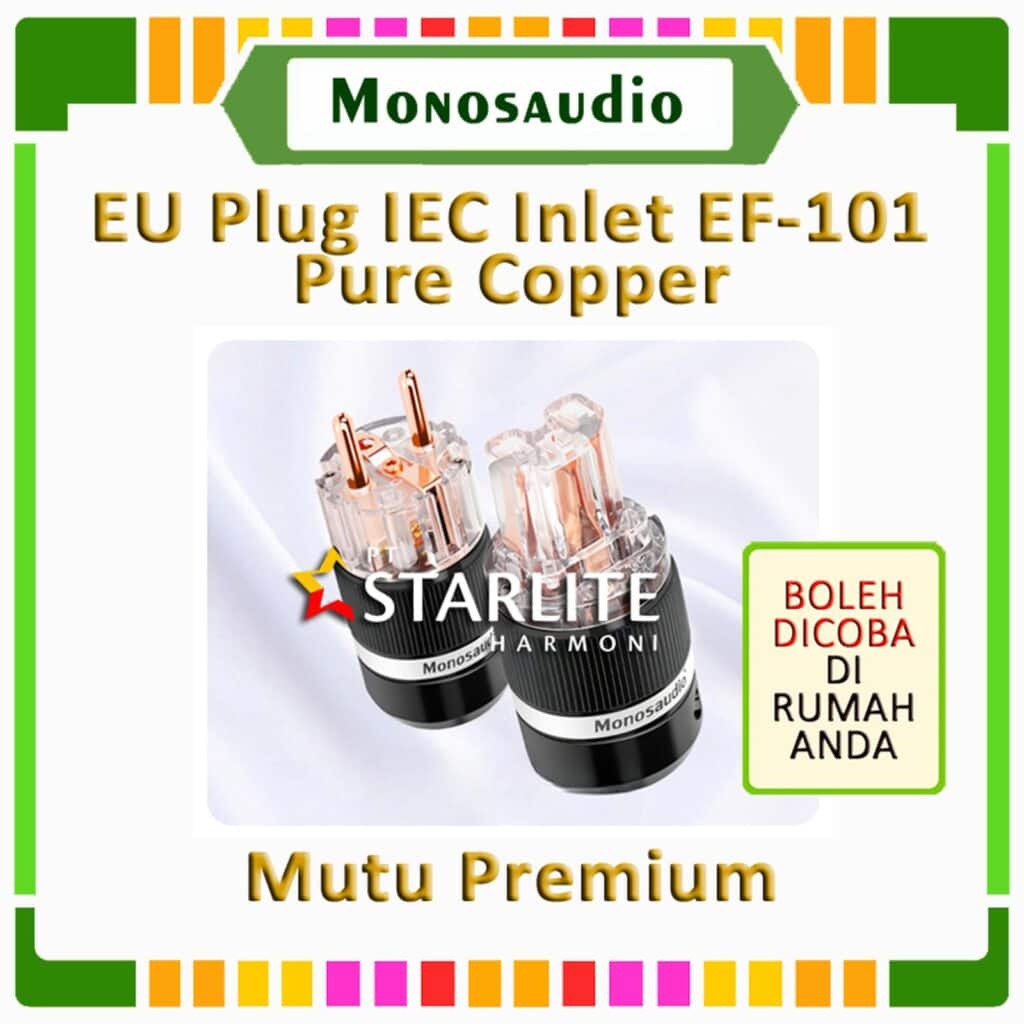 MONOSAUDIO Audio Power Plug Steker EU Schuko Transparan