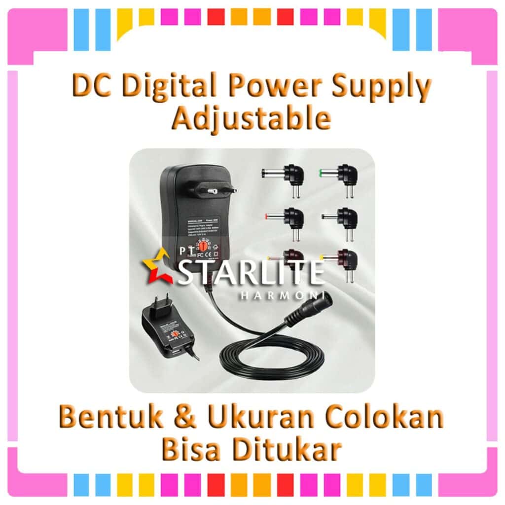 Digital Power Supply Adjustable DC Output 3-12V, 2 Amp