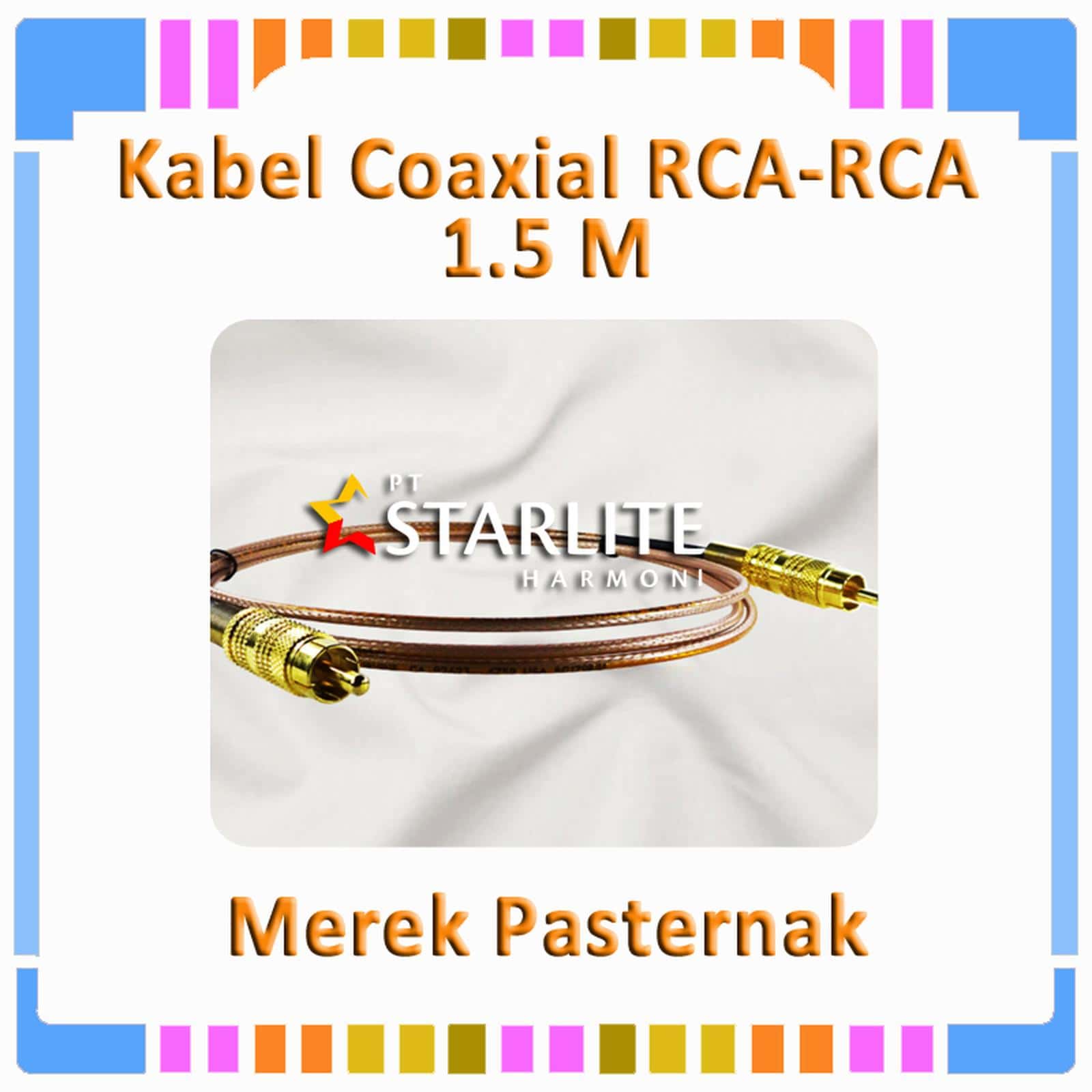 Kabel Coaxial RCA-RCA (1.5 m) - Merek Pasternak