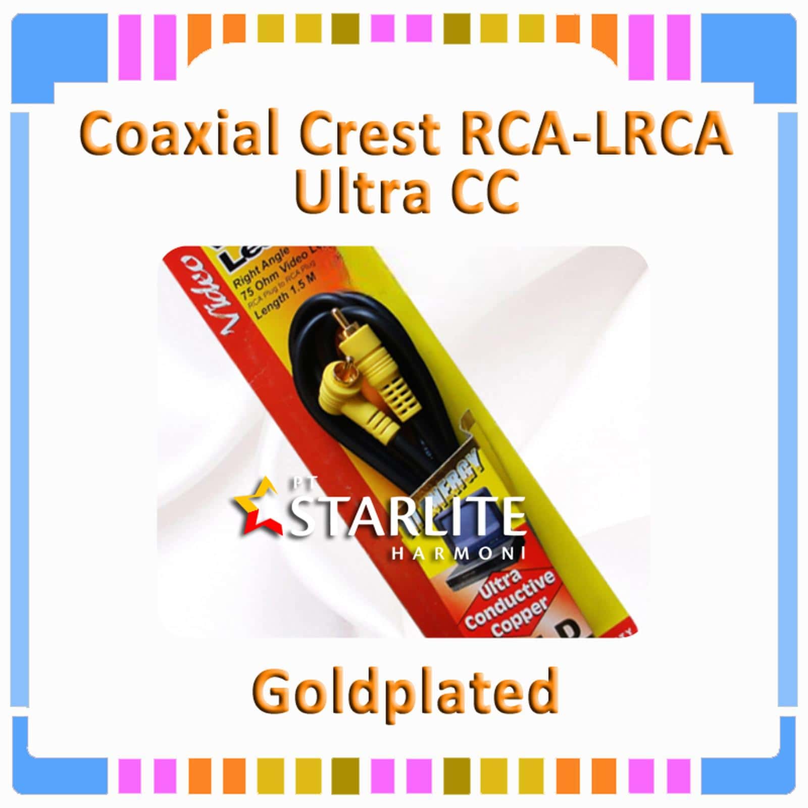 Coaxial Crest RCA-LRCA Ultra CC Goldplated - Kabel Koaksial