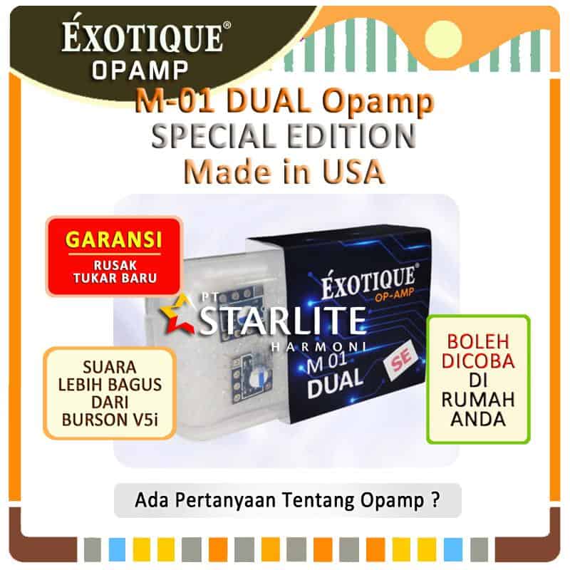 EXOTIQUE M-01 Dual Opamp - SPECIAL EDITION - Made in USA - Harga per pasang