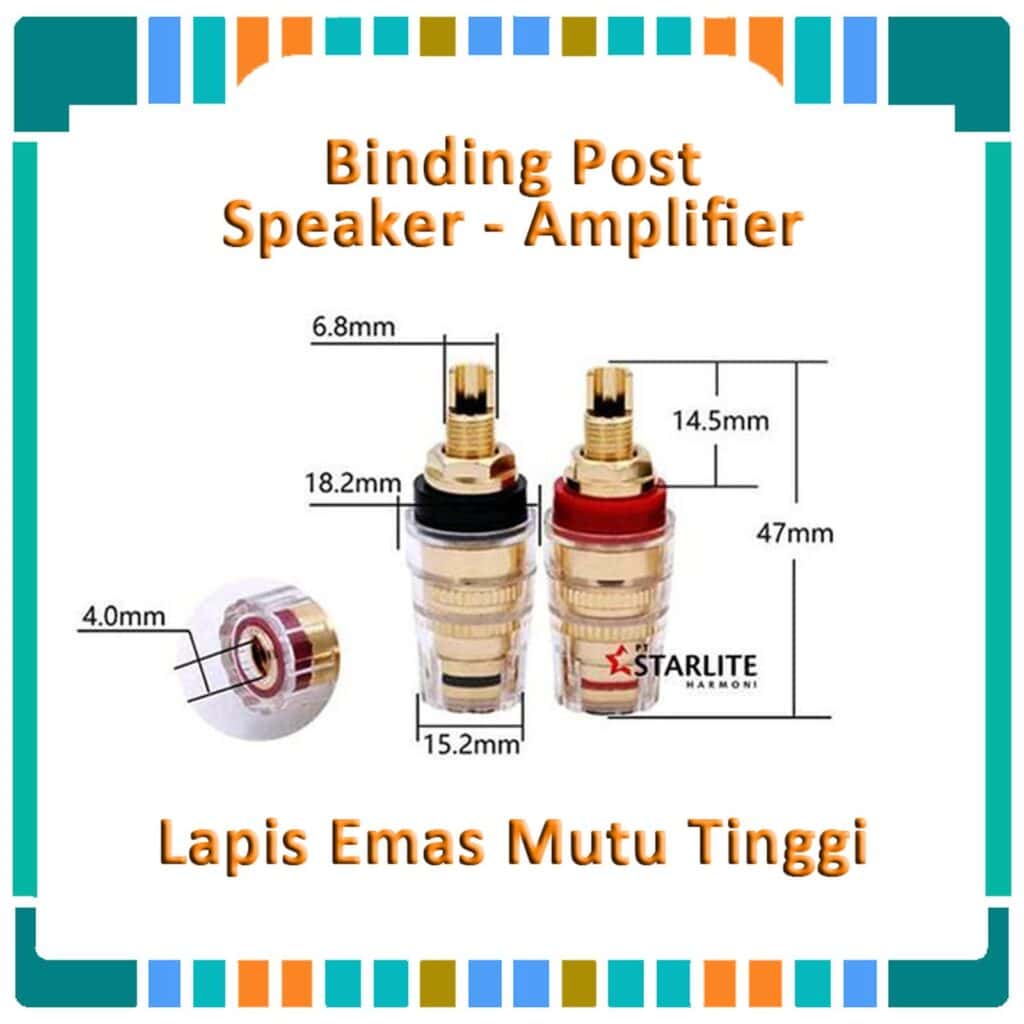 Binding Post utk speaker/amplifier - Lapis Emas