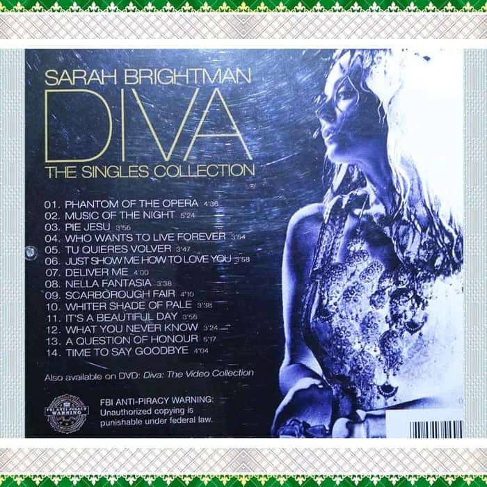 CD Musik Ex Koleksi Pribadi - Sarah Brightman - Diva Single Collection