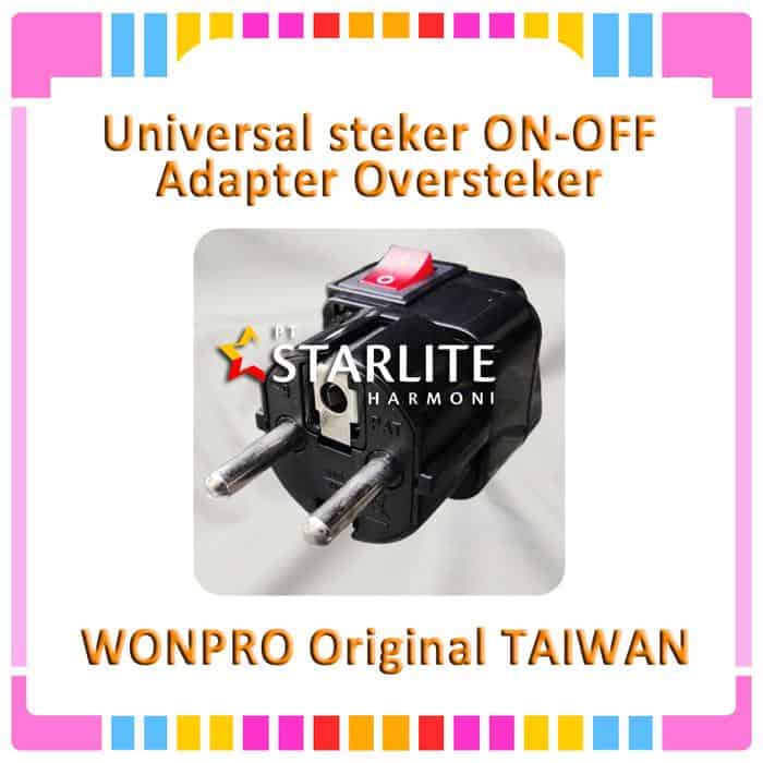 Universal steker ON-OFF Adapter Oversteker WONPRO Original buatan Taiwan
