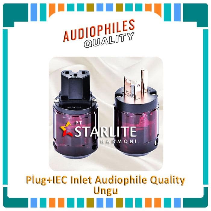 Audio Power Plug USA Male + IEC Inlet Audiophile Quality Harga per Set