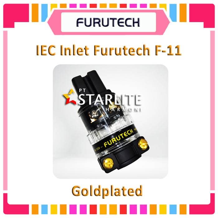 IEC Inlet Audio Power Plug Furutech F-11 Cu Gold Plated