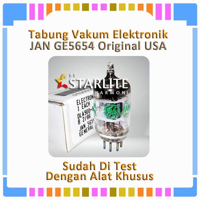 Tabung Vakum Elektronik JAN GE5654 original USA
