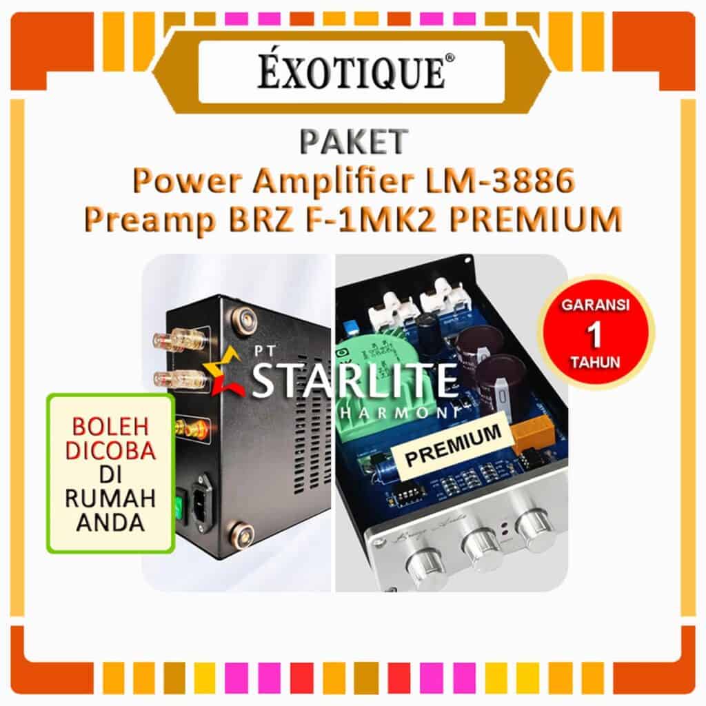 Paket Power Amplifier Exotique LM3886 + BRZ Preamp F-1 mk.2 PREMIUM