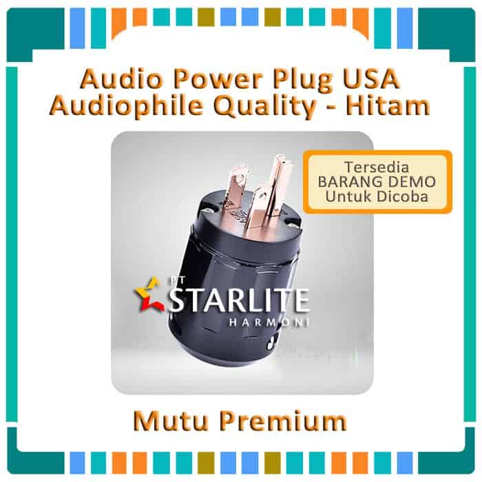 Steker Audio Power Plug USA Male Audiophile Quality