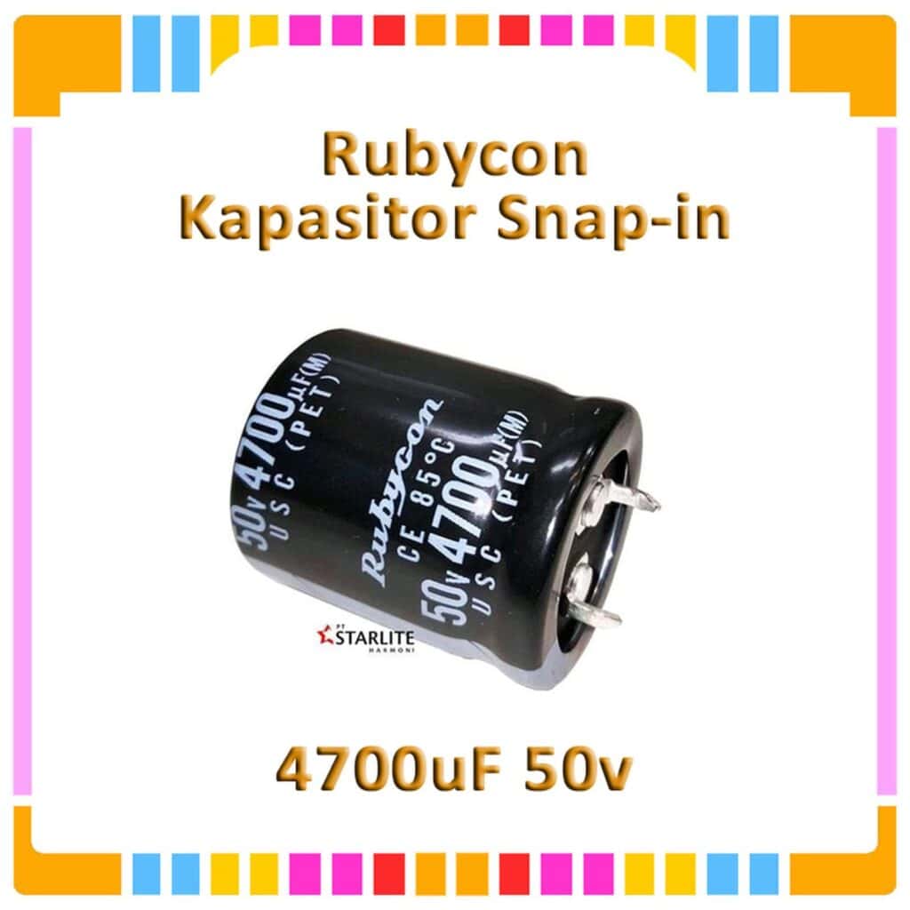 Rubycon Kapasitor Snap-in 4700 uF 50 V asli made in Japan